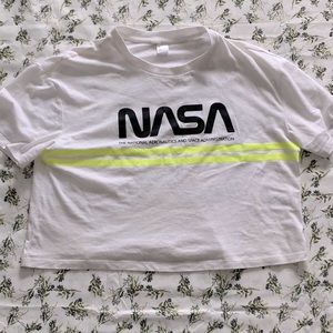 Aesthetic nasa neon cropped top